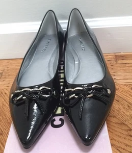 KLASSIFIZIERTE SCHWARZE LACK FLACHE ELEGANTE MASTERS-S SCHUHE GRÖSSE 8, 9, 7,5 - Bild 1 von 7