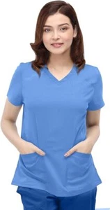NY Threads Scrubs for Women V-Neck Nurse Scrub Top Women Workwear - Picture 1 of 68