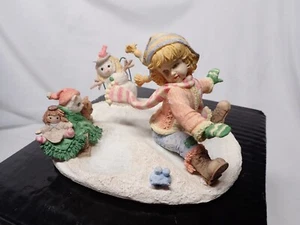 Enesco Limited Edition Figurine "We're No Angels But We'll Try" 1994 #253 5x4" - Picture 1 of 3