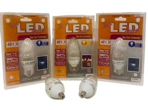 Lot Of 3 Lights Of America LED Bulbs With E12 Base Bright White Warm White - Picture 1 of 5