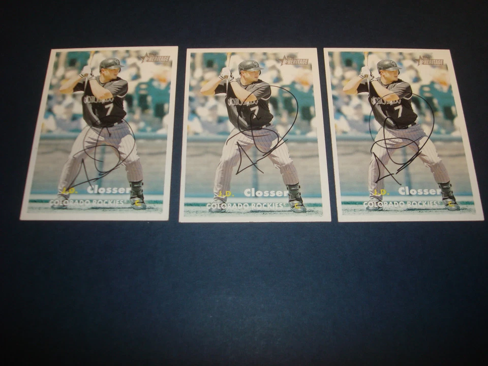 J.D. Closser Rockies 2006 Topps Heritage #48 Signed Authentic Autograph Card A9 - Image 1 of 1
