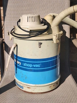 Shop-Vac Modelo 600A Aspiradora Vintage Húmeda-Seca Azul/Blanco, Hecha en EE. UU. Foto 1 de 2