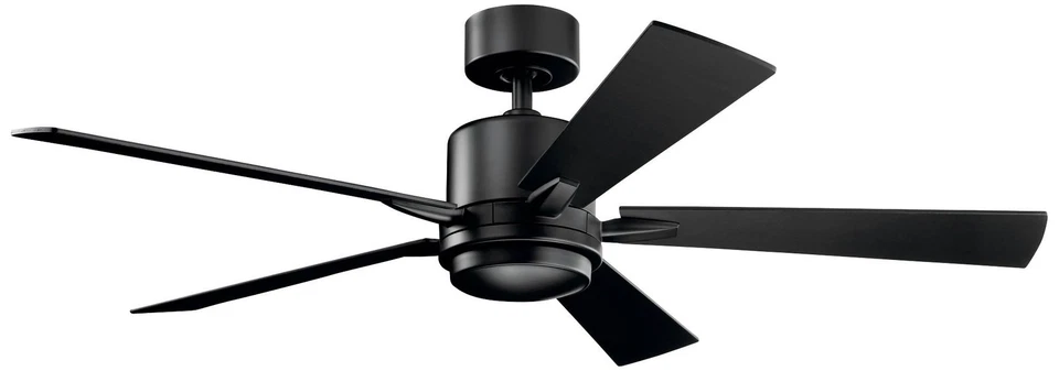 52" Kichler Lucian Satin Black LED Ceiling Fan with Wall Control - Image 1 of 1
