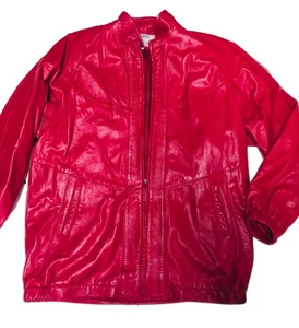 Sirenen Red Dero by Rocco D'Amelio geschmeidige Leder Damen Jacke L Raglanärmel - Bild 1 von 6