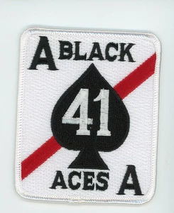 PATCH USN F-14 TOMCAT VF-41 BLACK ACES IRON ON - Picture 1 of 1