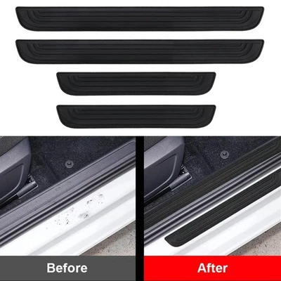 4 piezas para puerta de coche BMW cubierta de goma alféizar panel protector de escalones interior Foto 1 de 4