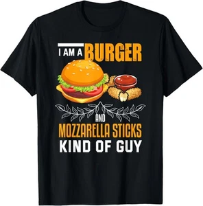 Mozzarella Sticks Shirt Burger Lover Mozzarella Sticks Lover T-Shirt Hoodie - Picture 1 of 10