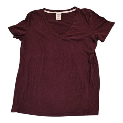 Pink Victoria's Secret Size Medium Purple Short Sleeve Pullover Pajama T-Shirt - Image 1 of 4