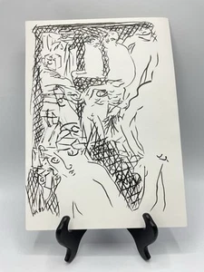Vintage 1980's Neo-Expressionism Abstract Watercolor By Harlene Allen - Picture 1 of 5