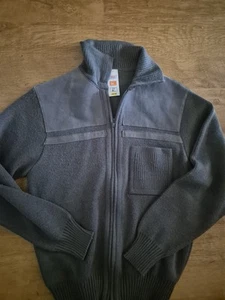 ST MICHAEL STRICK BOMBERJACKE WILDLEDER GRÖSSE 36 IN BRUSTUMFANG GRAU - Bild 1 von 7