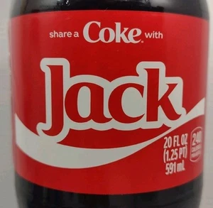 Share A Coke With Jack 2025 Edición Limitada Botella de Coca Cola Personalizada - Imagen 1 de 4