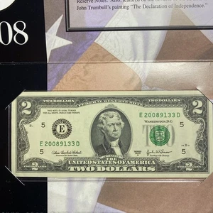 💎(1) 2003 A ( Year Note ) Uncirculated 2008 $2 Single Note RICHMOND - Picture 1 of 5