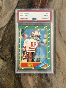 1986 Topps Set-Break #161 Jerry Rice PSA 6 EX-MT - Bild 1 von 2