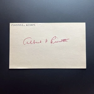 Al Pierotti Signed Index Card JSA LOA MLB & NFL Player RARE - Picture 1 of 3