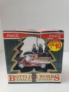 VINTAGE COCA-COLA CHRISTMAS ORNAMENT:ELF IN COKE TRUCK BOTTLING-WORKS - Picture 1 of 8