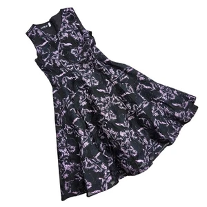 Kaimilan Damen schwarz/lila metallic Fit & Flare Sommer Cocktailkleid Größe 2 - Bild 1 von 4