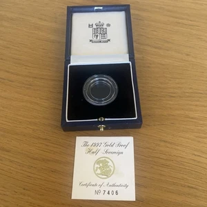 1997 Royal Mint Gold Proof Half Sovereign - NO COIN - BOX ONLY (29005) - Picture 1 of 5