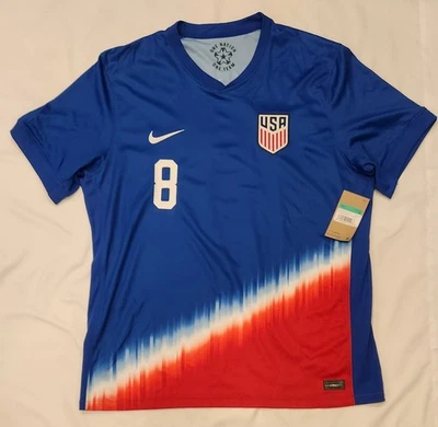 Camiseta Nike Weston McKennie USMNT 2024 Estadio Visitante Fútbol EE. UU. Azul Para Hombres XL Foto 1 de 4