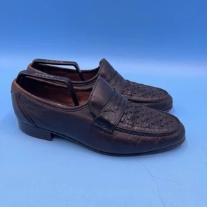 Grenson True Moccasin Men's Brown Leather Loafers Slip-On Shoes - UK 7 FX - Picture 1 of 15