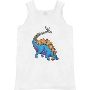 'Cartoon Stegosaurus Dinosaur' Adult Vest / Tank Top (AV039125)