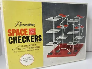 Vtg Pleasantime Games Boardgame Space Checkers Box Fair/VG SciFi Star Trek Cmple - Picture 1 of 19