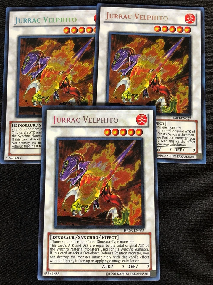 Yugioh Jurrac Velphito HA03-EN027 Secret x3 (NM) - Image 1 of 1