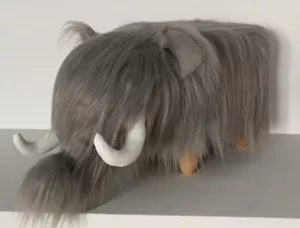 Reposapiés de diseño animal mamut lanudo reposapiés taburete grande de madera para adultos y niños - Imagen 1 de 3