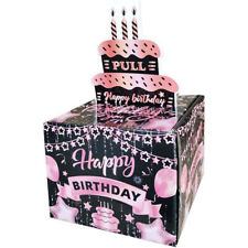 Happy Birthday Day Money Box for Cash Gift with Pull Out Card Surprise Gift Box