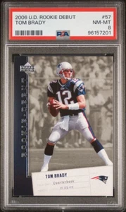 Tom Brady 2006 Upper Deck debut novato #57 PSA 8 - Imagen 1 de 2