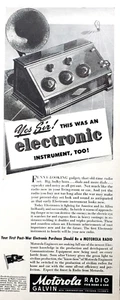 PRINT AD 1943 Motorola Radio Electronic Instrument Army Navy E WWII 5x13 - Picture 1 of 1
