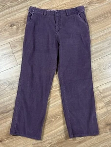 COLUMBIA Gorpcore Corduroy Pants Women’s Size 14 Purple Adj Waist 100% Cotton - Picture 1 of 12