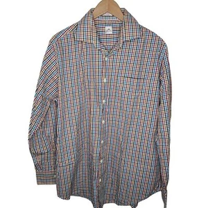 Peter Millar Men's SZ L Multicolor Plaid Long Sleeve Button Down Cotton Shirt - Foto 1 di 8