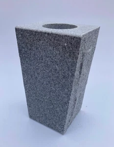 Granite Vase Tapered (5"x4"x9") Gray Cemetery Grave - Picture 1 of 7