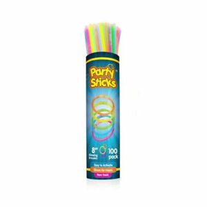 PartySticks Pnma 8in. Multicolour Glow Sticks - 100 Pieces