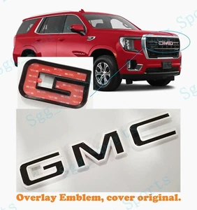 GMC YUKON YUKON XL 2021-2025 Parrilla delantera solo blanco brillante negro emblema superpuesto - Imagen 1 de 12