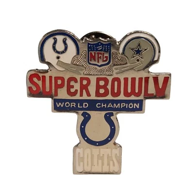 Baltimore Colts vs Dallas Cowboys Super Bowl V Lapel or Hat Pin by Peter David - Image 1 of 4