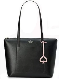 Kate Spade $358 Patrice Black Calf Leather Shoulder Tote #wkru6671 NEW WITH TAGS - Picture 1 of 4