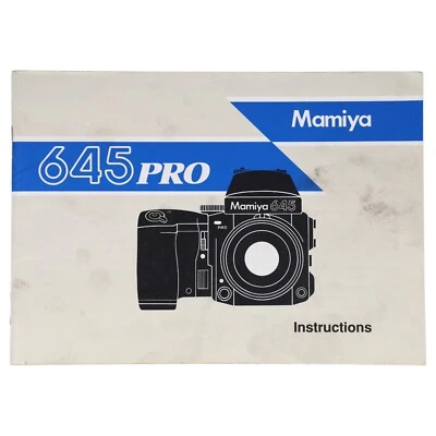 Mamiya 645 PRO Instruction Manual Book Main Camera Body Medium Format (ooo) - Image 1 of 2