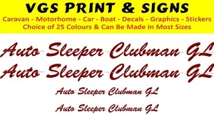 AUTO SLEEPER CLUBMAN GL 4-TEILIGES KIT AUFKLEBER FARBWAHL #016 - Bild 1 von 3