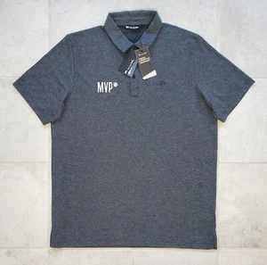 Travis Mathew Men's XL The Zinna Golf Polo Shirt Black Heather MVP Paw Logo - Picture 1 of 6