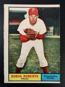 1961 Topps #20 Robin Roberts Philadelphia Phillies Crease Low Grade - Picture 1 of 13