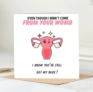 Funny Mother's Day Card Rude Card for Mum, Nan, Card from Son, Daughter,Rude 6x6 - Picture 1 of 2