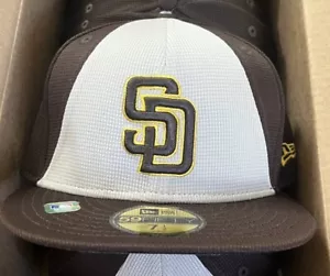 Cappello da uomo San Diego Padres New Era marrone 2024 pratica di battuta 59FIFTY - Foto 1 di 9