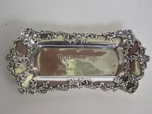 Gorham Sterling Silver Women's Cup Runner-Up Repousse Pin Tray, 7" (88.23g) - Picture 1 of 24