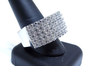 Schwerlastring Herren .925 Silber mit 5 Reihen CZ  - Bild 1 von 9