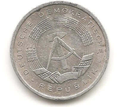 1977 A East German Democratic Republic 1 pfennig - KM8.2 - VF - Image 1 of 2