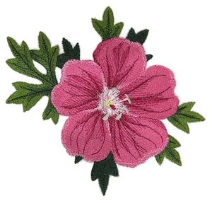 Parche para planchar/coser bordado flor grulla sangrienta flores silvestres irlandesas - Imagen 1 de 2
