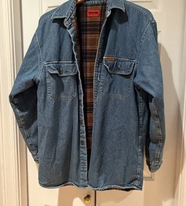 Vintage Wolverine HERBST🍁Hvy Denim Mn-M/L Hemdjacke Workwear FullFLEECE GEFÜTTERT VEUC - Bild 1 von 19