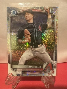 2025 Bowman Yu-Min Lin Mini Diamond Refractor #BCP-27 1st Bowman Chrome - Picture 1 of 2