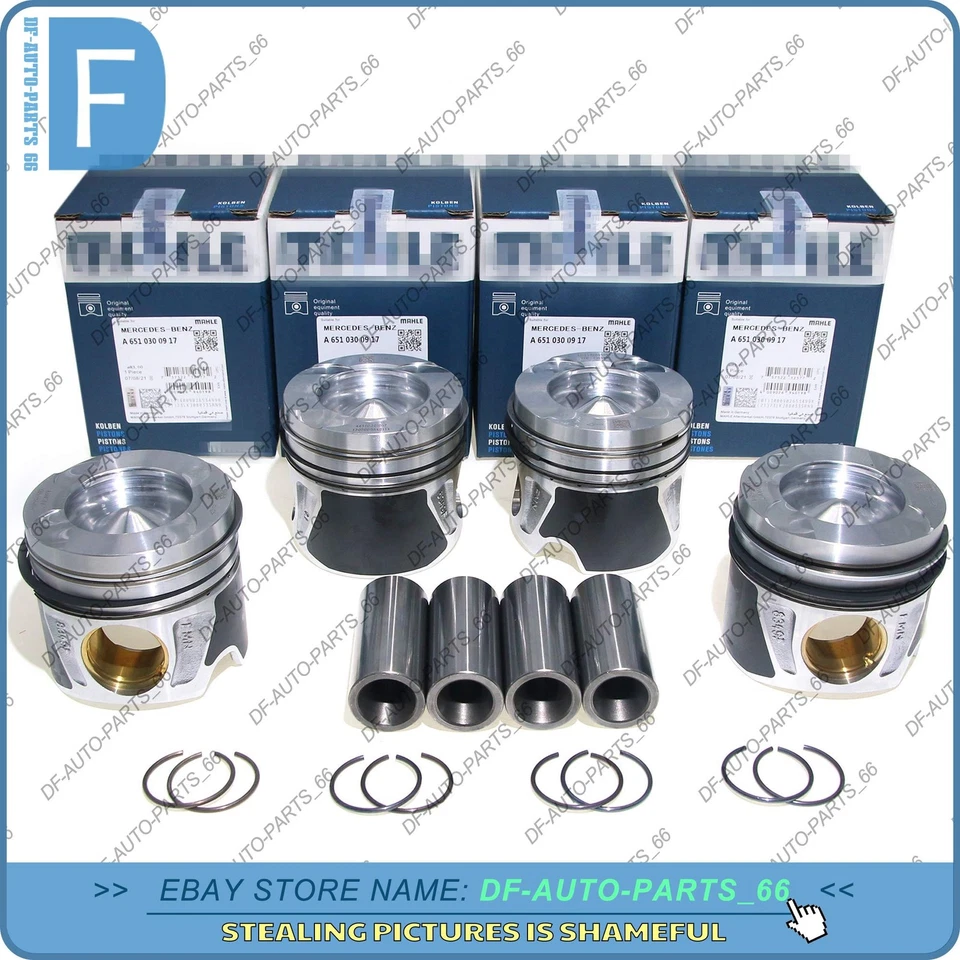 Комплект из 4 поршней STD для Mercedes-Benz W205 C220 W204 CDI Sprinter Vito OM651 2,1 л - Изображение 1 из 4